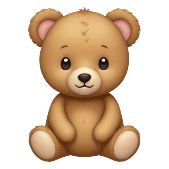 Cute flat-style teddy bear icon for infant daycare. i want to feel safe when see that teddy
 sticker