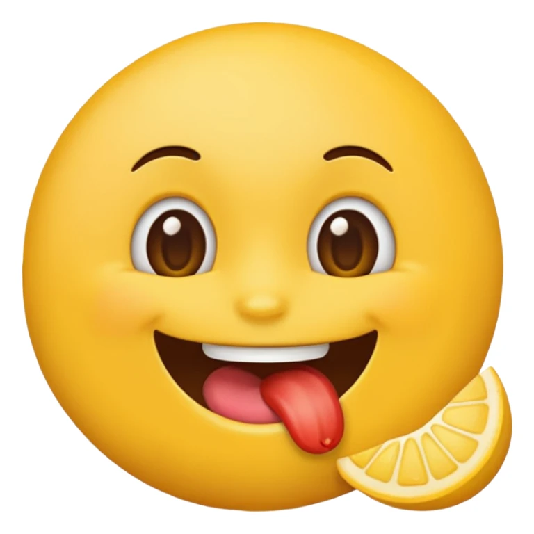 Emoji with food in mouth sticker