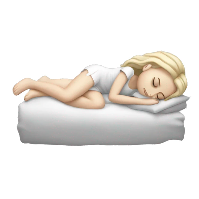 aesthetic white girl sleeping sticker