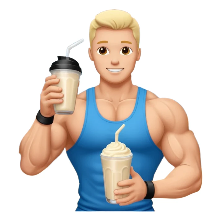 protein shake in shaker for bodybuilders sticker