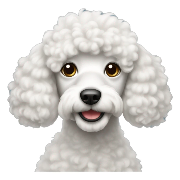 The white poodle sticker