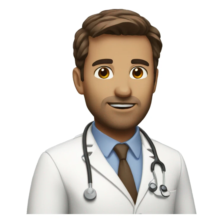 Brown hair doctor sticker