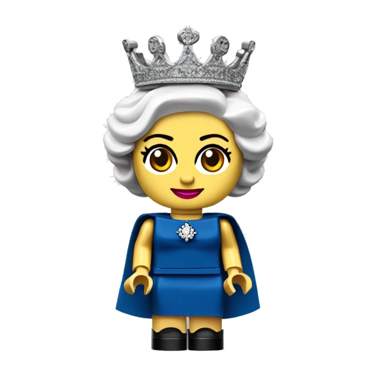 QUEEN ELIZABETH II lego full body old sticker