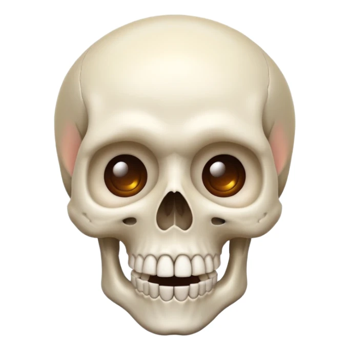 Shocked emoji + skull emoji sticker