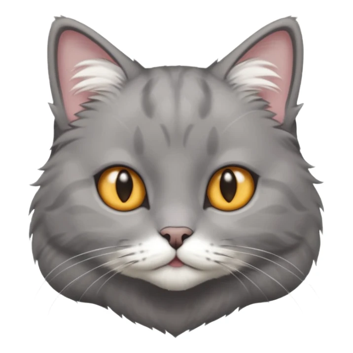 grey cat with white paws and a white neck sticker