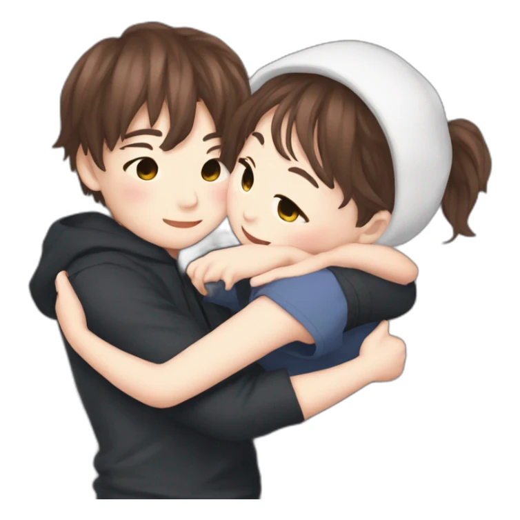 Jungkook and Jennie in hug sticker
