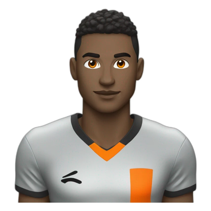 Footballeur loups en tenue orange et noir sticker