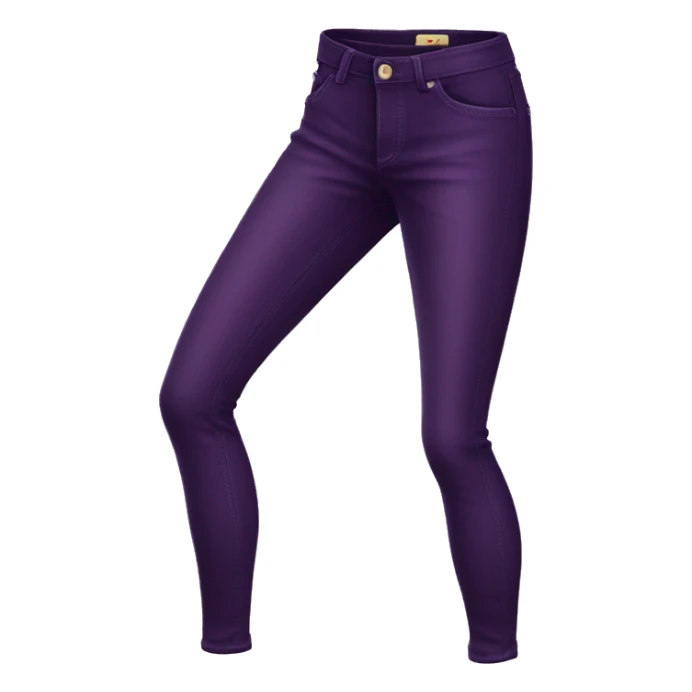 Realistic pair of dark purple jeggings pants isolated.  sticker