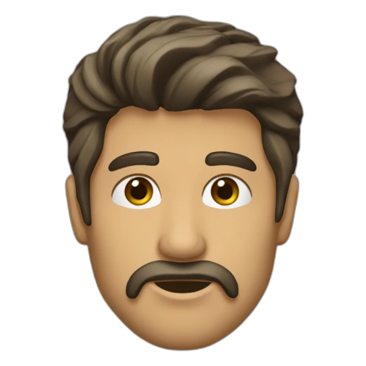 Hombre cabello castaño,barba candado,ojos verdes sticker