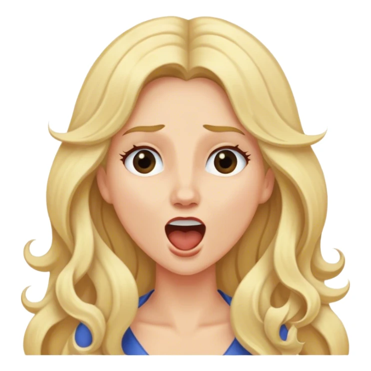 blond woman with long slightly wavy hair belting out a ballad sticker
