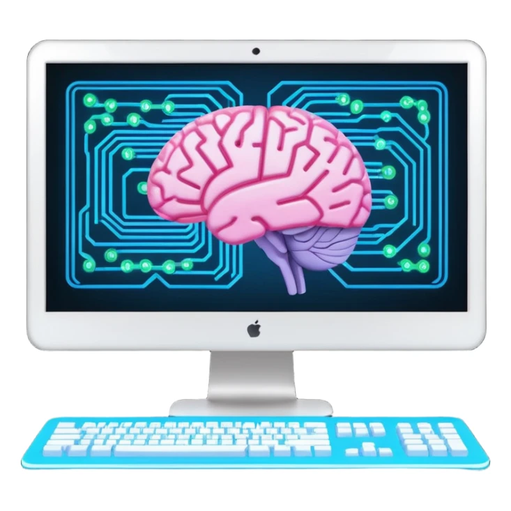 I need an emoji for Slack that ilustrates Artificial Intelligence (AI) si I can flag/tag pull requests and messages that are generated with AI for colleagues to know that they need to pay attention !
What is most descriptive for AI pull request ?

Make it animated and as large as possible  sticker