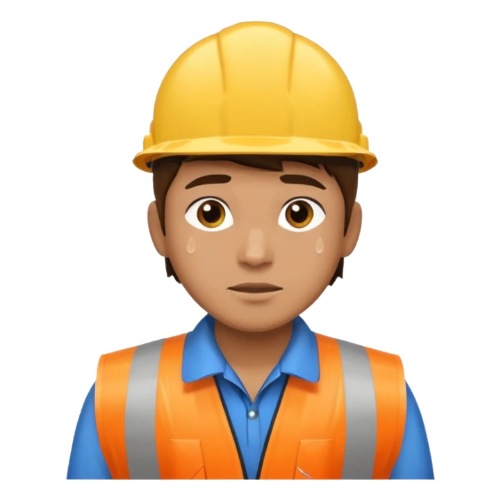 create a realistic emoji of a logistic worker in different weather situuations sticker