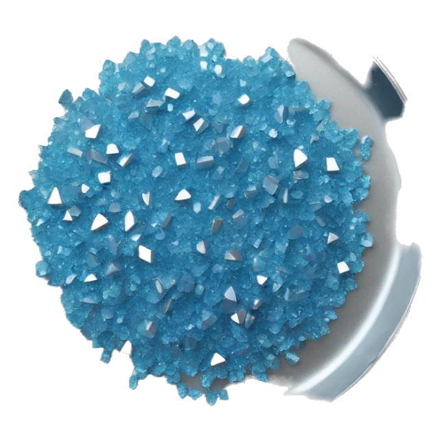 Blue glitter small crystals in a silver tray  sticker