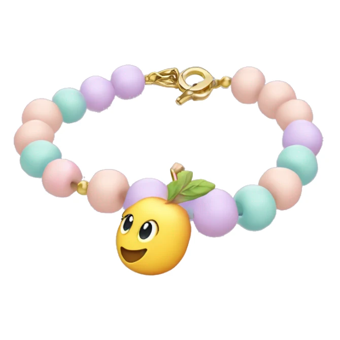 Pastel bracelet with ‘SWIFTIE’ in beads, Apple iOS emojis 💕🌸✨🎶🐍 sticker