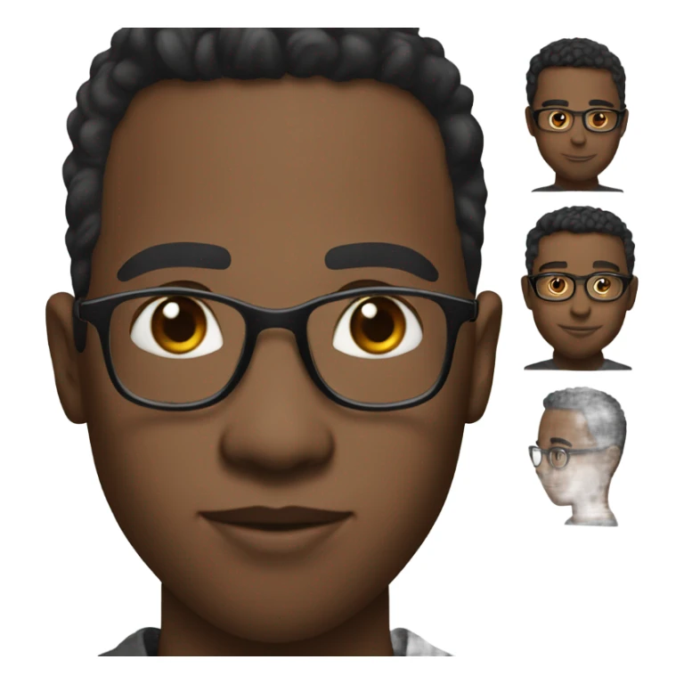 Black Boy with Taper Fade Tall handsome with glasses  sticker