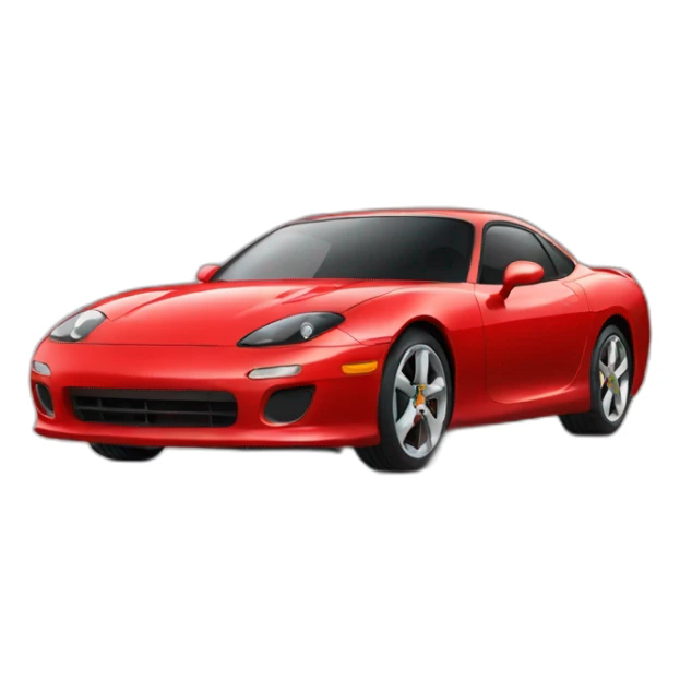 red sports car sticker