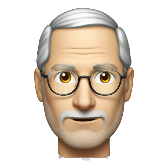 steve jobs with glass sticker