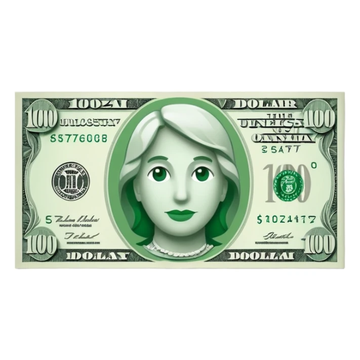 quiero un billete de 100 dolares sticker