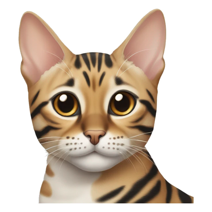 two bengal cats, one of them is warm-white colored, another one is classic black bengal cat sticker