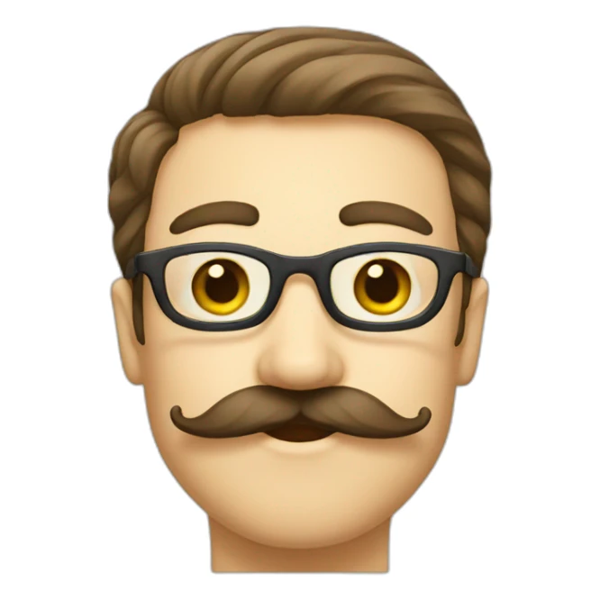 Moustache rectangle sticker