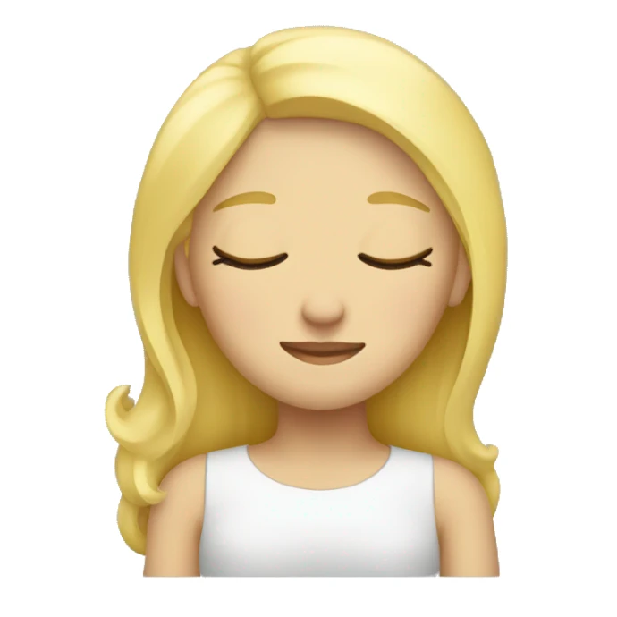 Blonde girl sleeping sticker