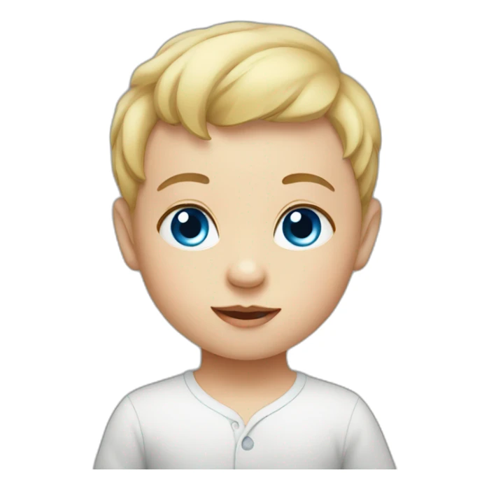baby with blue eyes sticker