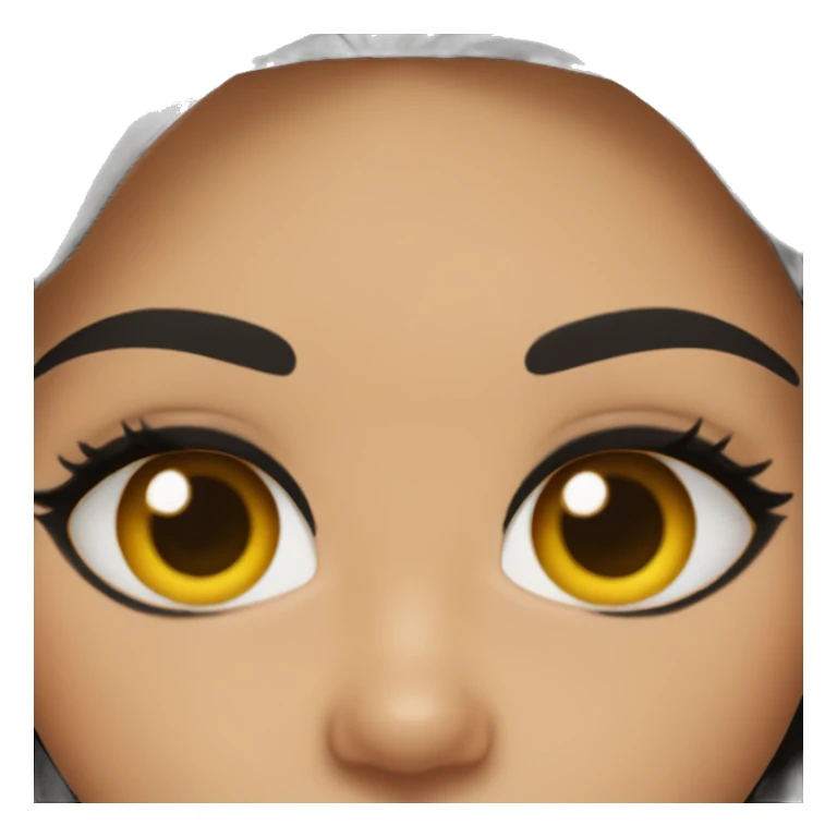 Girl with dark hair and winged eyeliner  sticker