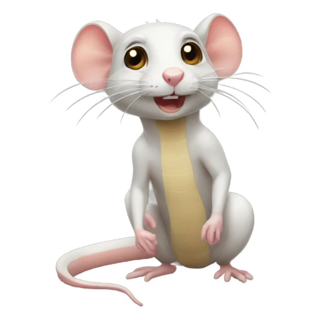A hybrid of a rat and a snake sticker