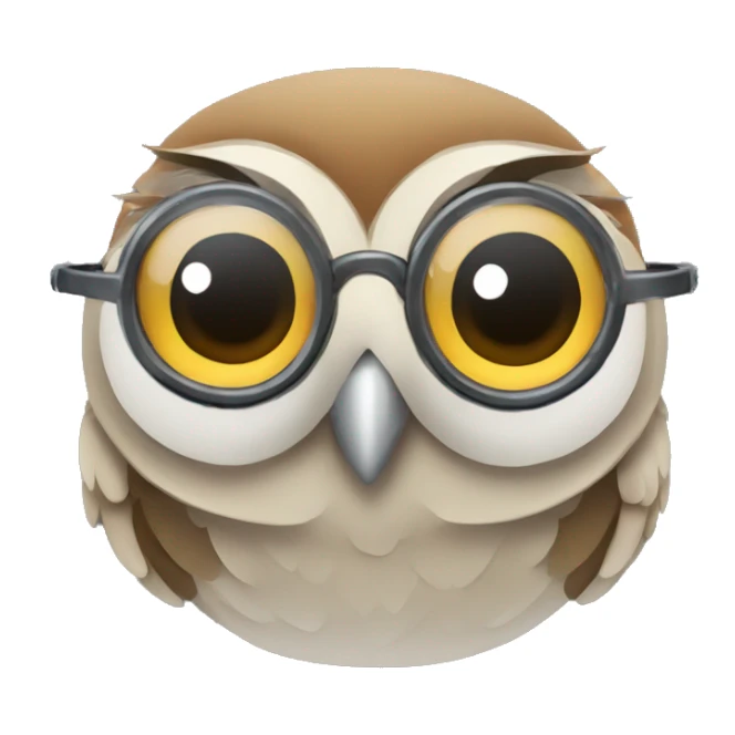 owl who tell a story with monocle sticker