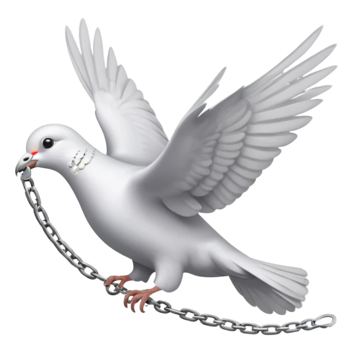 Freedom, the dove flies away, the chains are broken sticker