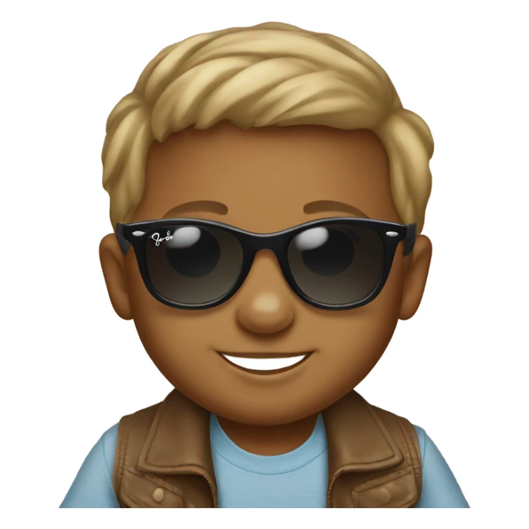 Baby boy wearing ray ban sunglasses  sticker