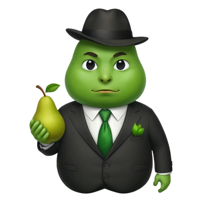 birne verkleidet als mafia boss mit geischt mann soll die brine erkennen  sticker