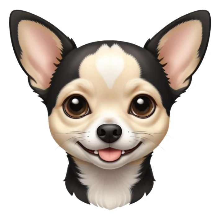 Black and white chihuahua with underbite sticker