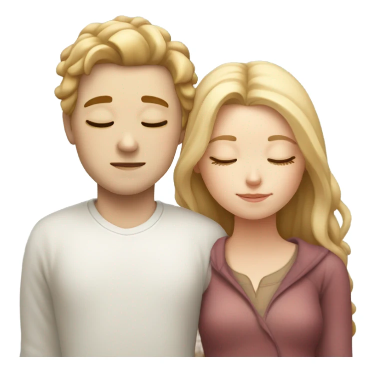 a white girl and boy sleeping sticker