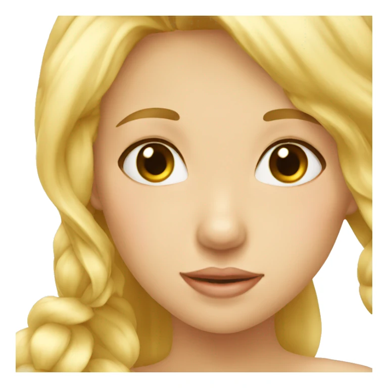 blonde girl rosy cheeks sticker