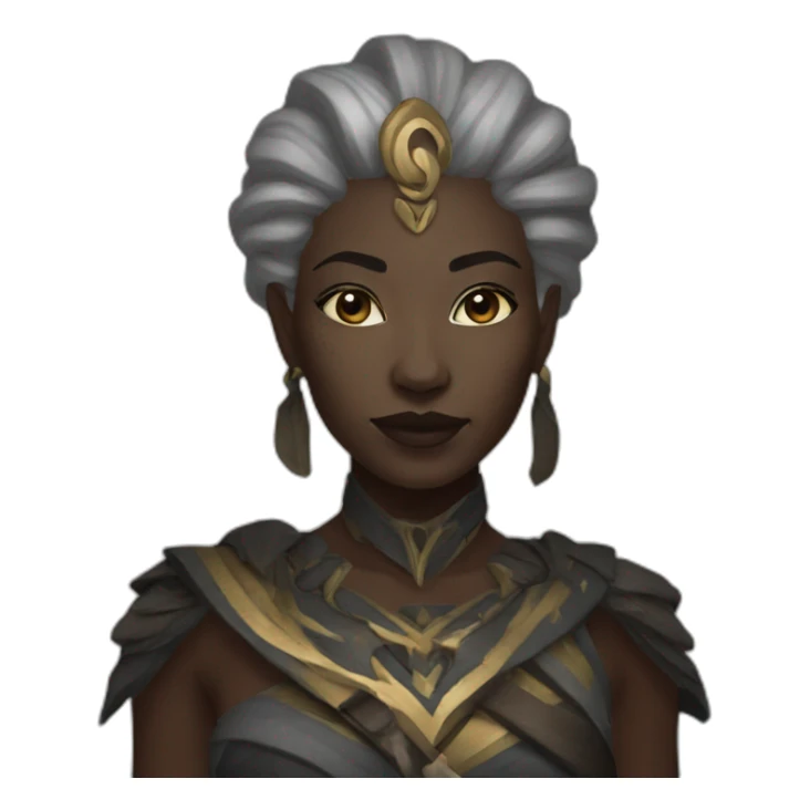 black earth genasi woman sticker