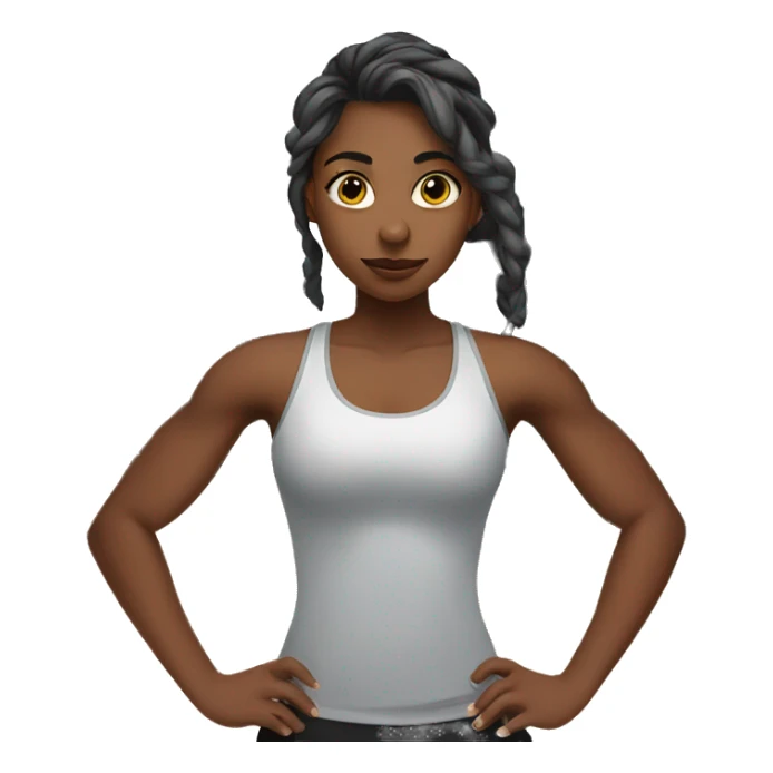 Girl in the gym sticker