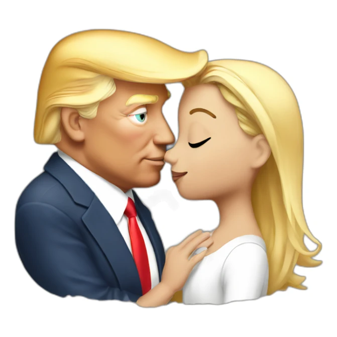 trump kissing his daughter, positivity, inclusiveness sticker