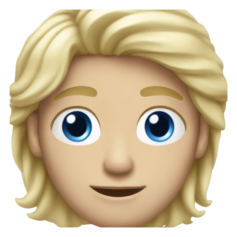 Man bleu eyes blond hair and board sticker