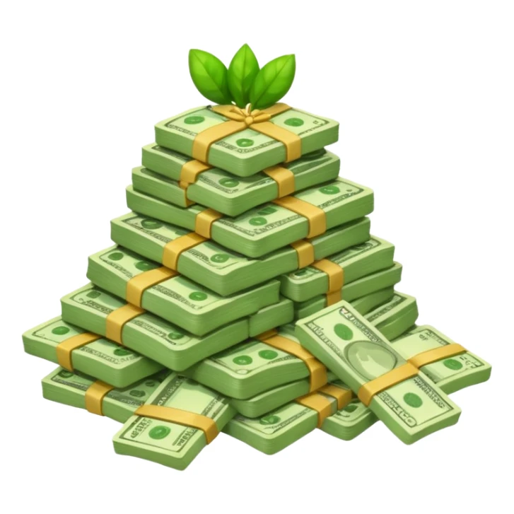 mountain of money sticker
