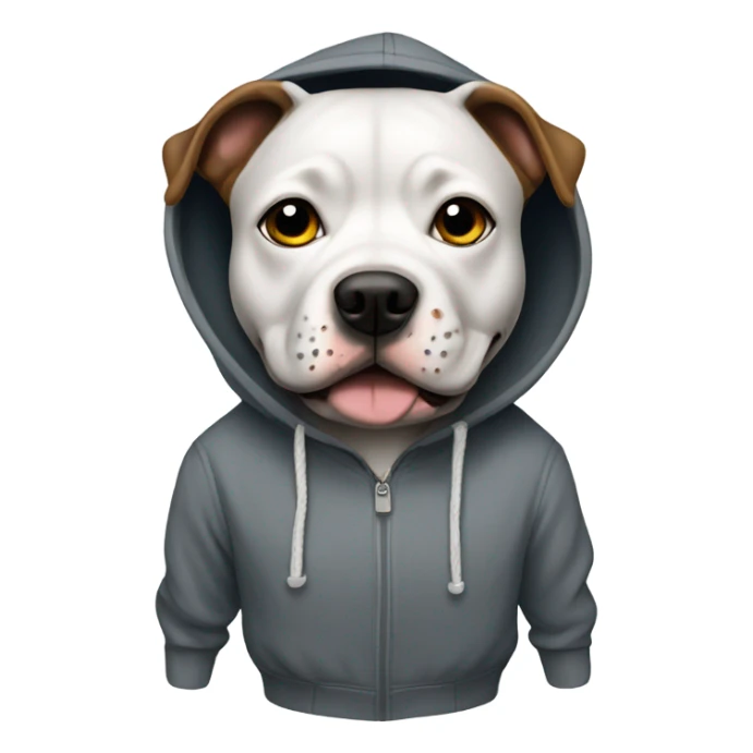 Staffy wearing hoodie sticker