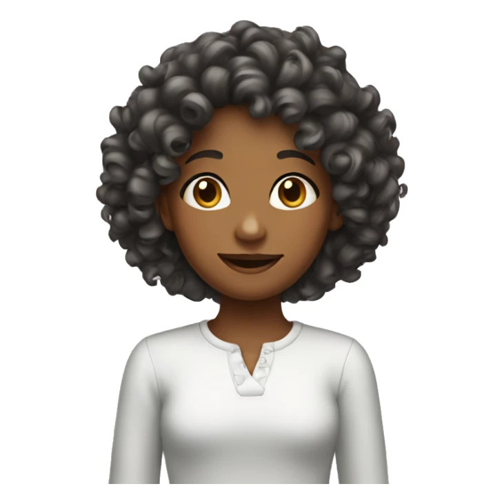 A girl with curly w sticker