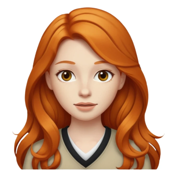 i need a female 'writer' with long ginger hair sticker