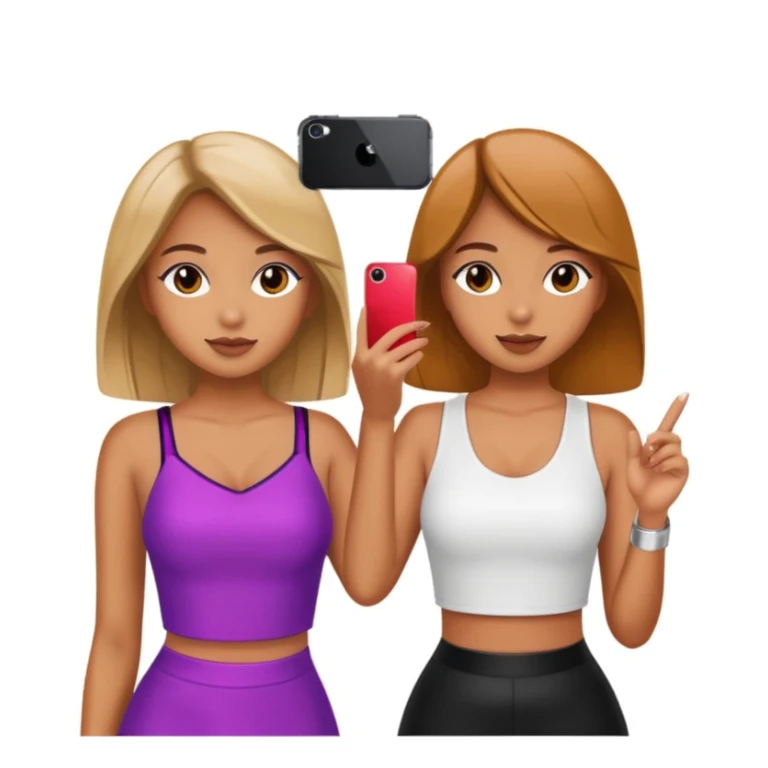 girls taking photo in club background sticker