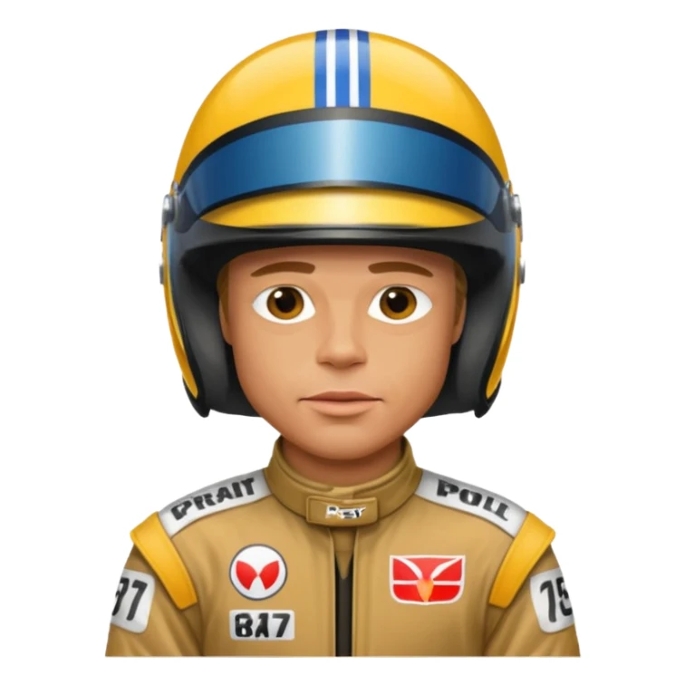 brad pitt from f1 movie in racing suit sticker
