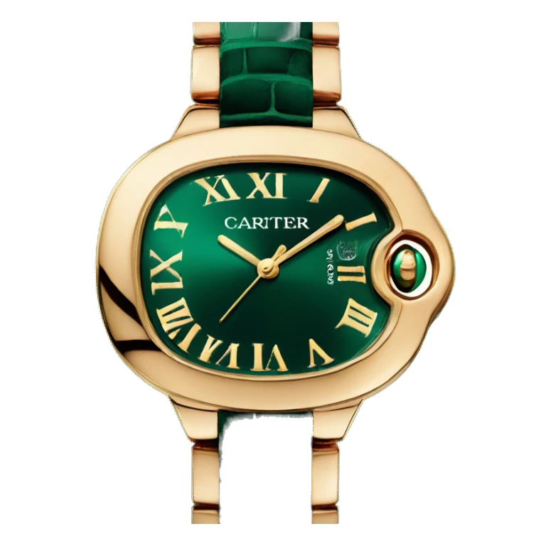 Dark green with gold details cartier watch  sticker