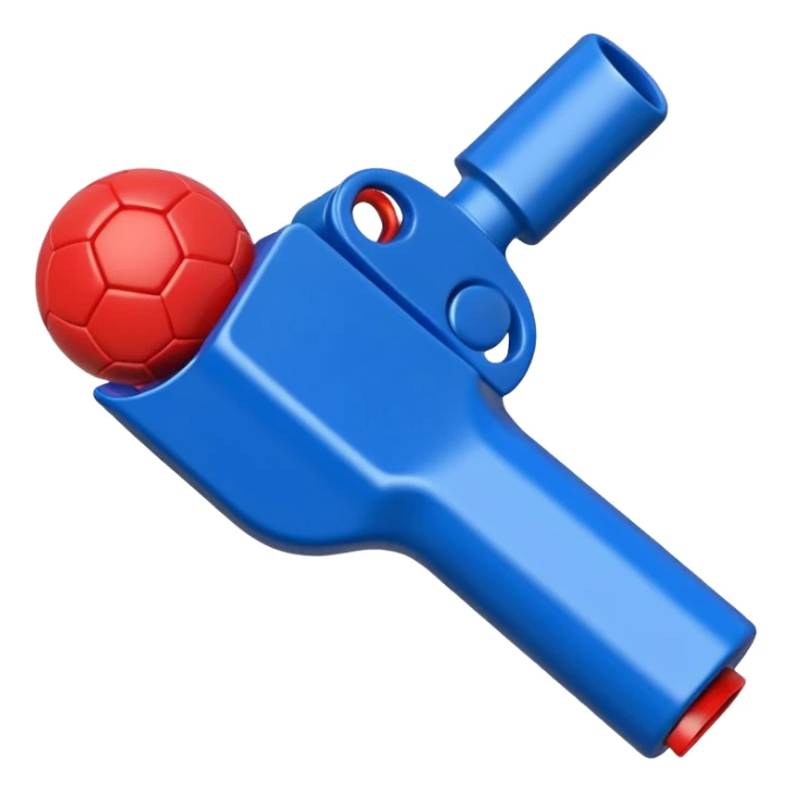 Soccer whistle in blue (#00A3E0) and red (#F9423A)  sticker