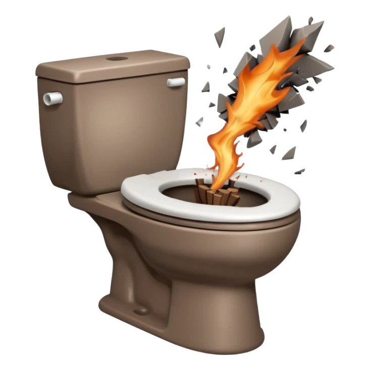 blowing up the toilet  sticker