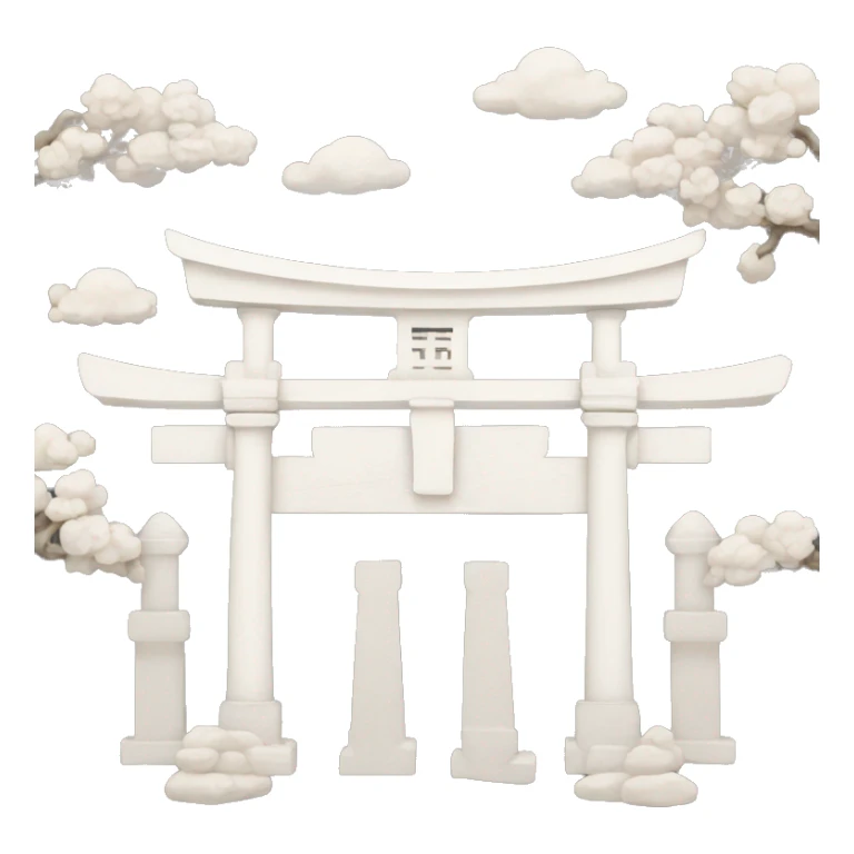 Japanese Tori gate Greek marbles sticker