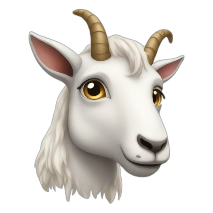 unhealthy unicorn that's actually a goat sticker